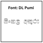 DL Pumi Sinhala Font Free Download